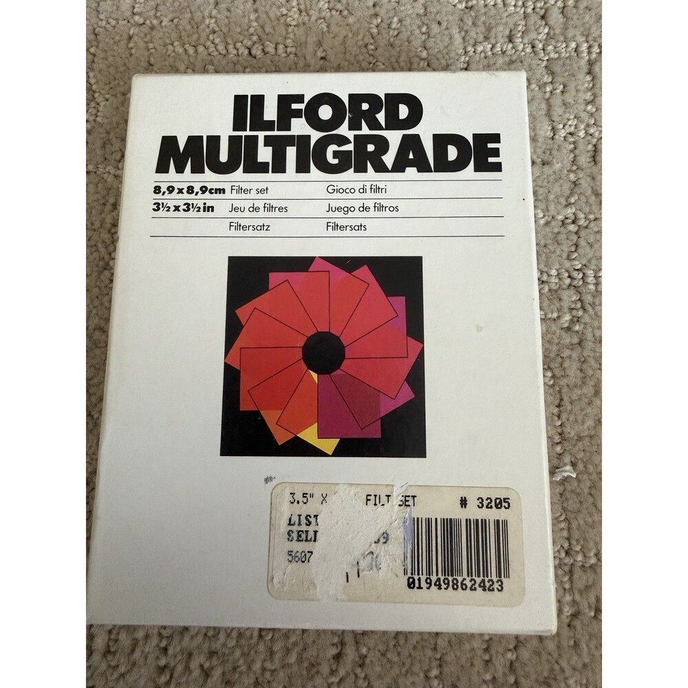 Ilford Multigrade 12 Filter Set 3.5" x 3.5" Photography FIlters Darkroom Tools